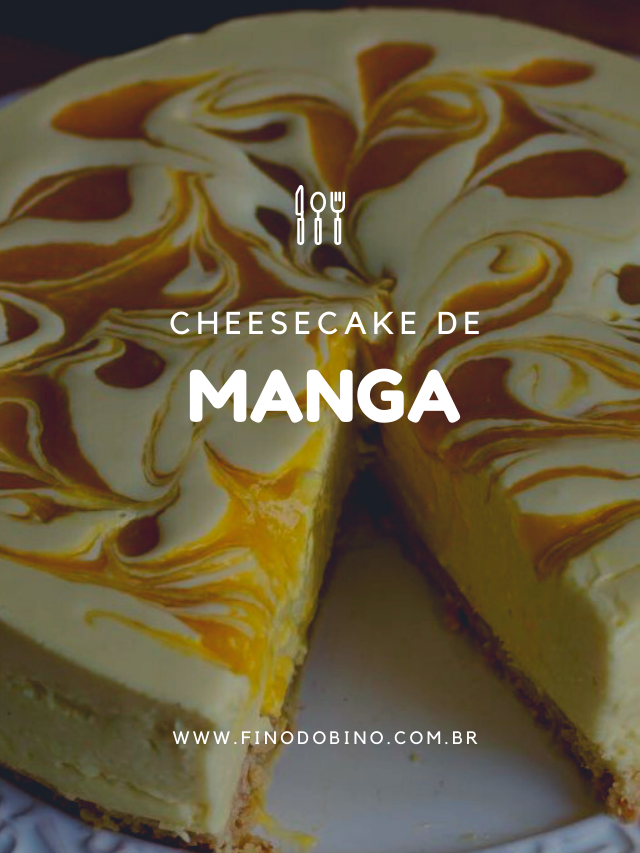 Receita de Cheesecake de Manga, uma sobremesa deliciosa e bem rapidinha de fazer, isso porque ela não vai ao forno nem tampouco precisa de fogão.  O creme leva 