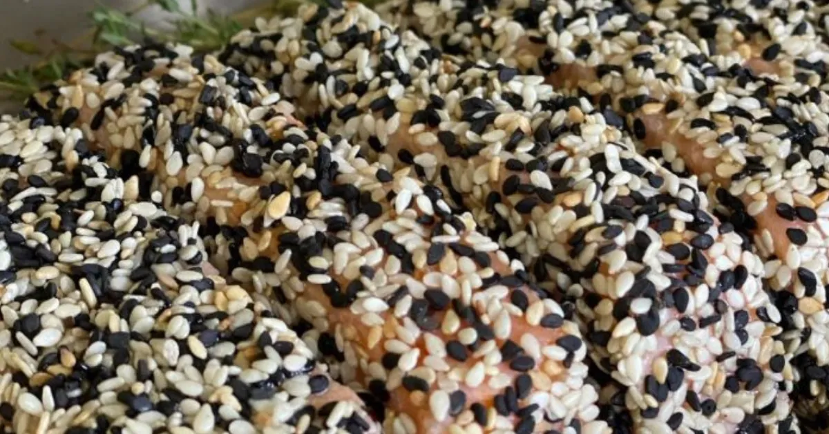 Receita de Salmão com crosta de gergelim