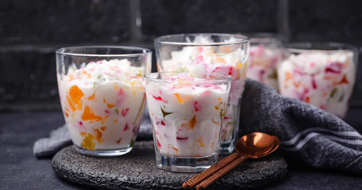 Receita de Sobremesa de Gelatina com Creme de Leite