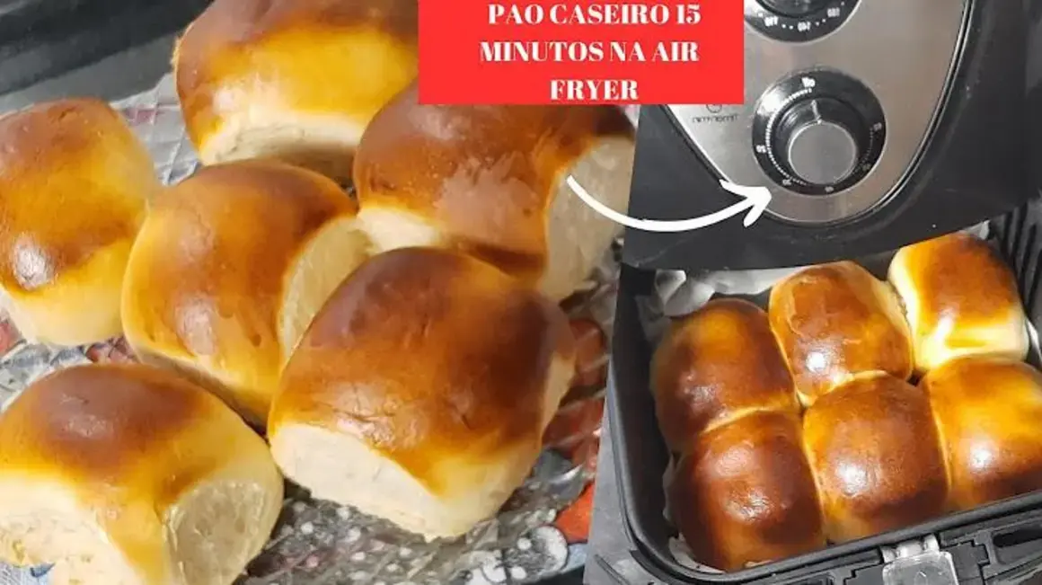 Receita de Pão Caseiro Fofinho e Prático na Air Fryer em Apenas 15 Minutos
